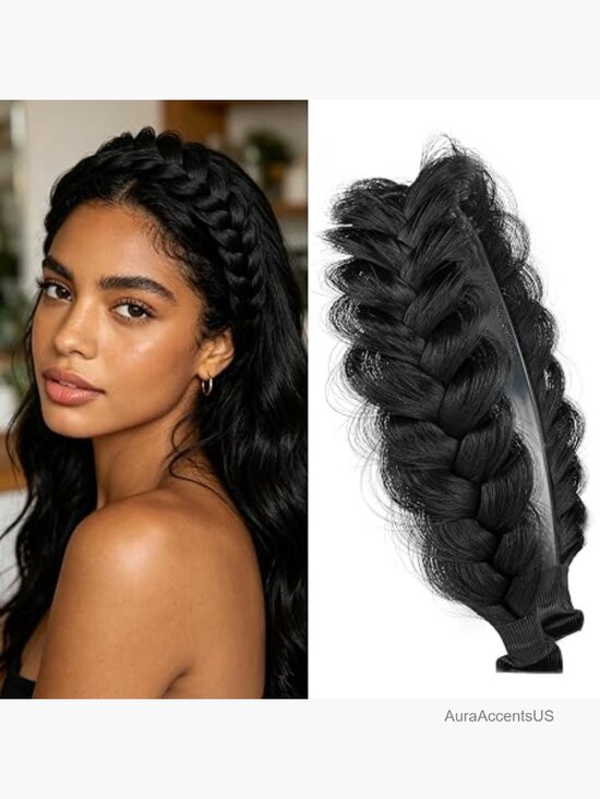 Wide Braided Headband Hoop Fashion Hair Accessories Elastic Non-slip main image 6
